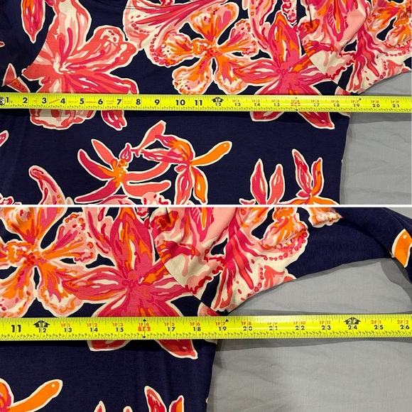 Lilly Pulitzer Sophie Dress VGUC Bright Navy Via Sunny Size Large - Picture 4 of 5